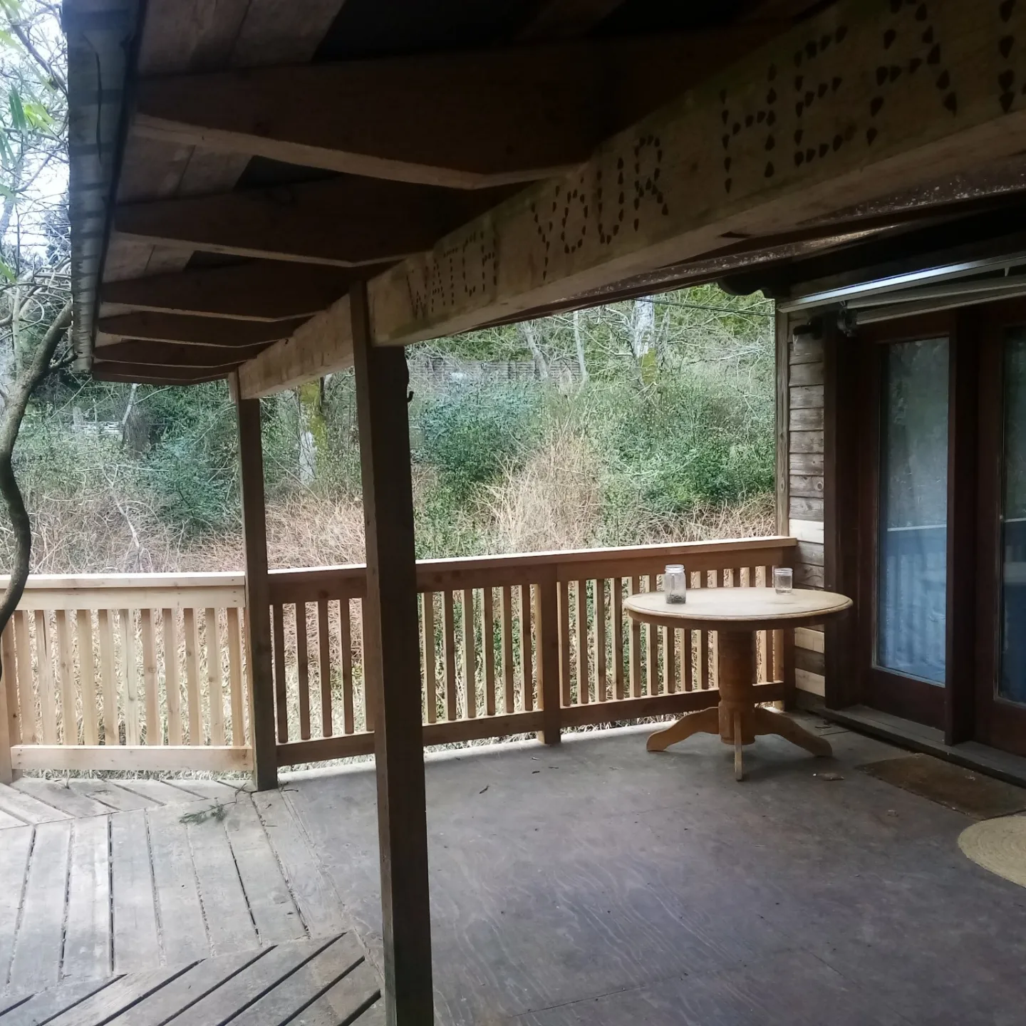Saanich Peninsula project — covered porch with outdoor furniture