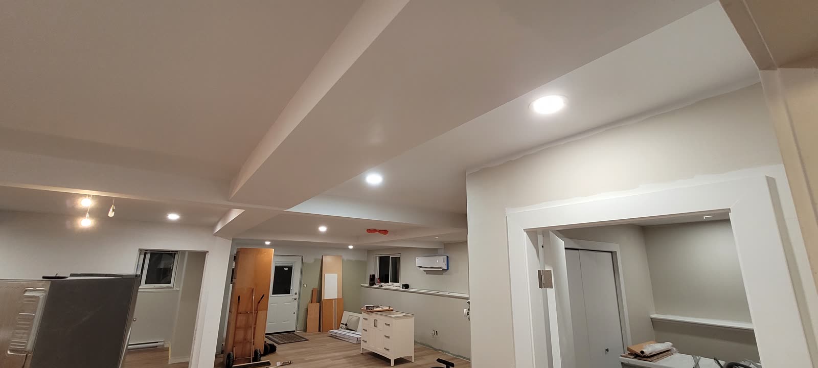 Basement suite open-concept with LVP flooring