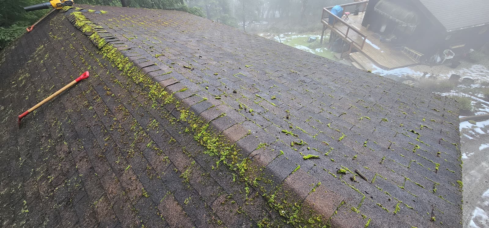 Salt Spring Island reroof — ridge and valley detail