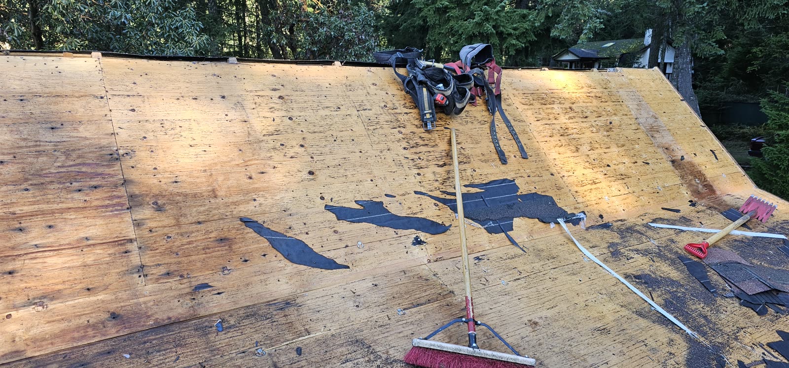 Salt Spring Island reroof — completed main roof overview