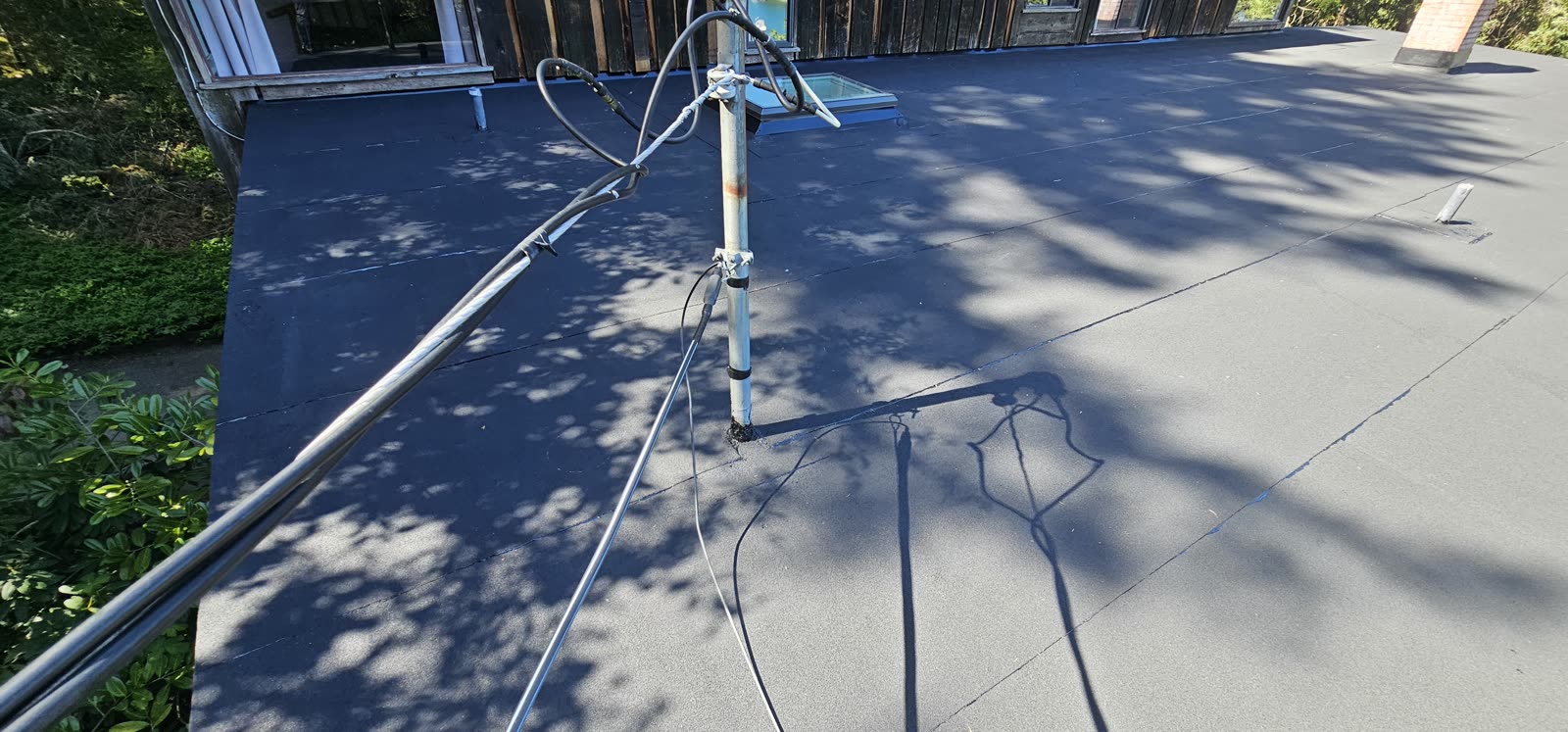 Salt Spring Island project — completed flat roof overview