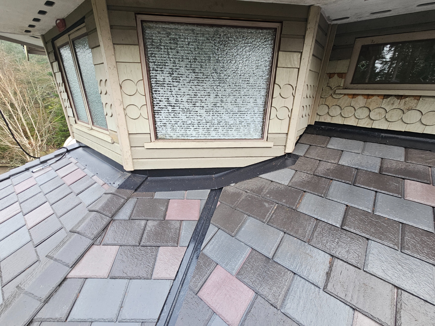EnviroSlate step flashing — bay window turret integration, Victorian heritage home